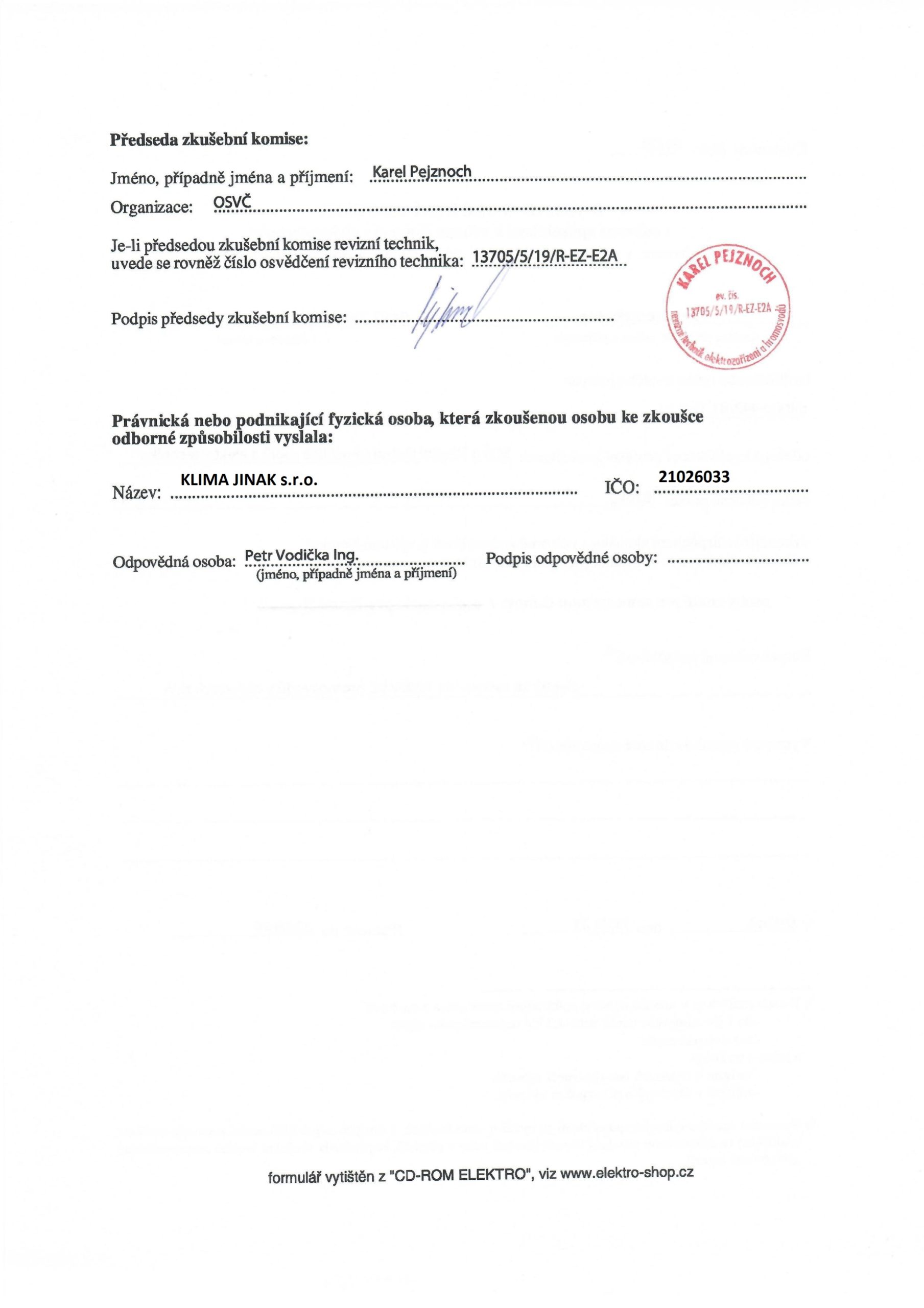 Odborná elektro způsobilost